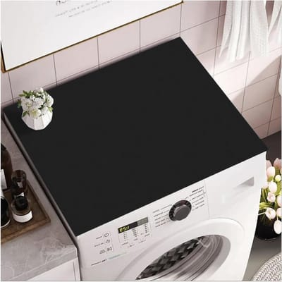 Dailygoods- Wasmachinemat Antislip - Stofdicht 60 x 60 cm - Multifunctionele Wasmachinemat - Kiezelgo-Kiezelgel - Lichtgewicht 750 g - Zwart - Wasmachinebescherming