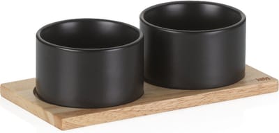 Schaaltjes,Kommen, Set van 2 Stuks, 10 cm, Keramiek, Hout - Kela | Gunten