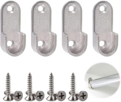 Cosensi - Dailygoody - Set van 4 Robuuste Kastenbuisbeugels voor Geklede Rails - 16 mm, Inclusief Montagemateriaal