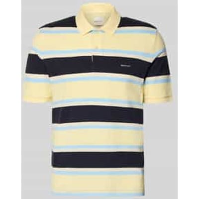 Gant overhemd printje schelpen beige korte mouw