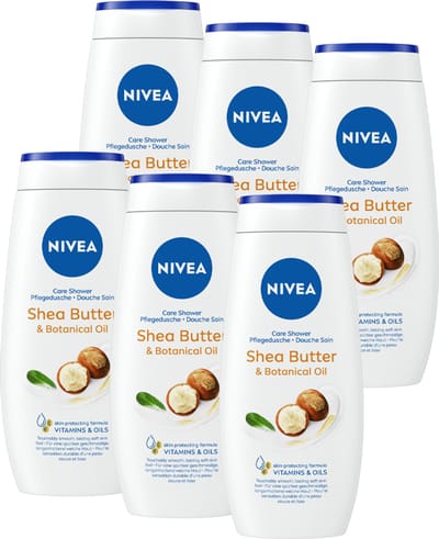NIVEA Shea Butter & Botanical Oil Douchegel - Shower Gel - met Sheaboter - Voordeelverpakking - 6 x 250 ml