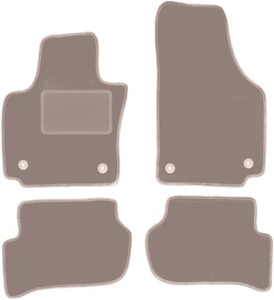 Beige veloursmatten voor: Seat Toledo III minivan (2004-2012)