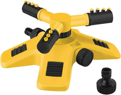 Sprinkler - Automatische Draaiende Gras Sproeier - Hydraulisch Aangedreven Beregeningssysteem - Instelbare Sprinkler voor Gazon en Tuin - Met Aansluiting voor Seriegebruik
