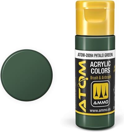 AMMO by Mig Jimenez Hobbyverf Acrylverf - MIG 20094 ATOM - Phtalo Green - Acryl - 20ml Verf flesje - 20 ml