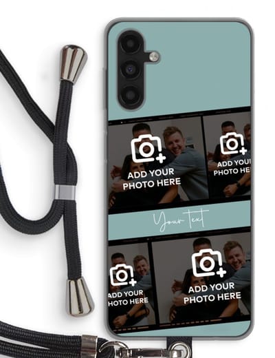 Gepersonaliseerd - Case Company® - Hoesje met koord geschikt voor Samsung Galaxy A13 5G hoesje met Koord - Filmrol N°2 - Telefoonhoesje met Zwart Koord - Bescherming aan alle Kanten en Over de Schermrand