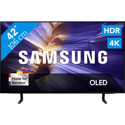 Samsung QE42S90F - Televisie - 42” - OLED - 4K Ultra HD - Vision AI - Smart TV - Motion Xcelerator - Dolby Atmos - Tizen - Wifi - Benelux model