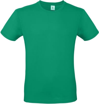 B&C Basic T-shirt - groen - ronde hals - heren - katoen - 145 grams S