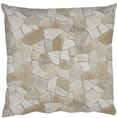 Sierkussens - Kussentjes Woonkamer - 50x50 cm - Mozaïek - Stenen - Beige