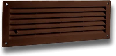Deur ventilatierooster - Deurrooster afsluitbaar - Luchtcirculatie bevorderen - Eenzijdig kunststof - 95 cm - Bruin