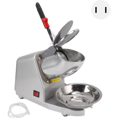 Broyeur à glace électrique en acier inoxydable, double lame, qualité alimentaire, faible bruit, puissance de 300 W, glace pilée US Plug