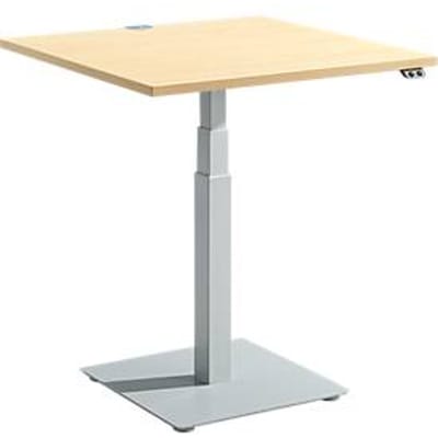 Bijzettafel FLEXXAS - elektrisch in hoogte verstelbaar - ergonomisch - B 800 x H 635-1285 mm - ahorn decor - ons merk Schäfer Shop Select