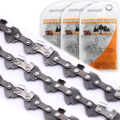 Zaagkettingen Set - Reserve Kettingen - Snoeien en Zagen - Half Beitel - 3 Stuks 15cm - Metaal