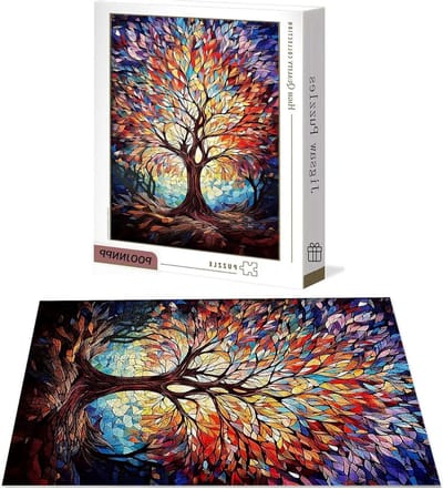 Houten Puzzel - 4000 Stukjes - Ontspannende Uitdaging - Genummerde Achterkant - 141x87 cm - Bloemenprint