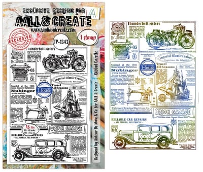 Aall & Create clearstamp A6 - Global gazette