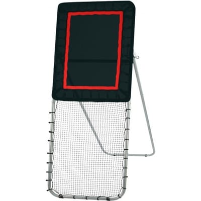 VEVOR Opvouwbare Lacrosse Rebounder voor in de achtertuin, 90 x 240 cm volleybalnet, Pitchback Throwback honkbal-softbalretour trainingsscherm, verstelbare hoek, schietoefenmuur, zwart