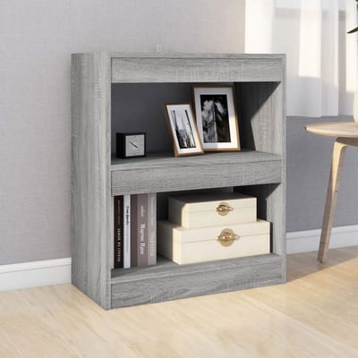 vidaXL - Boekenkast/kamerscherm - 60x30x72 - cm - grijs - sonoma - eikenkleurig