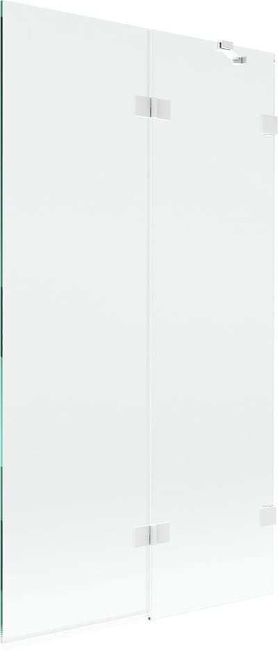 Mexen Lunar douchewand 2-delig rechts 100 x 150 , transparant, wit - 897-100-100-20-00-P