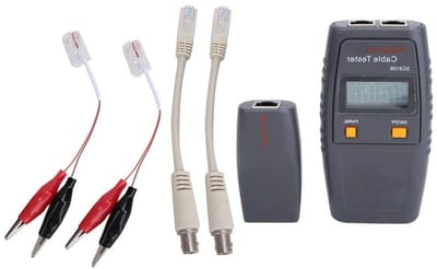 Netwerk Tester - Kabel Tester - Kabels Controleren - Automatische Scan - LCD Scherm - Zwart