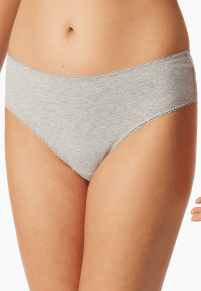 Schiesser 3PACK Brazilian Slip Modern Multipacks Dames Onderbroek - zwart, grijs