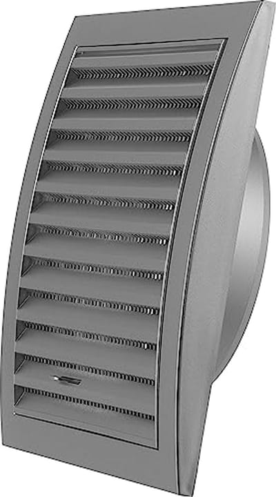 Ventilatierooster Ø 125 mm met Insectenbescherming en Schuifregelaar