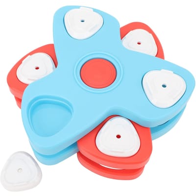 Puzzle pour animaux de compagnie Distributeur Enrichissement mental Interactif Nourriture Friandise Jouet à alimentation lente pour Chiens Chats white