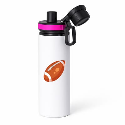 Hacebo® - Rugbybal waterfles met draaidop roze - Rugby - Rugbyers - American Football - sport - water fles - 850ML