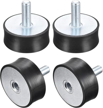 4x Trillingsdempers M10 Rubber Blokken Schokabsorber Geluidsdemping 50x20mm