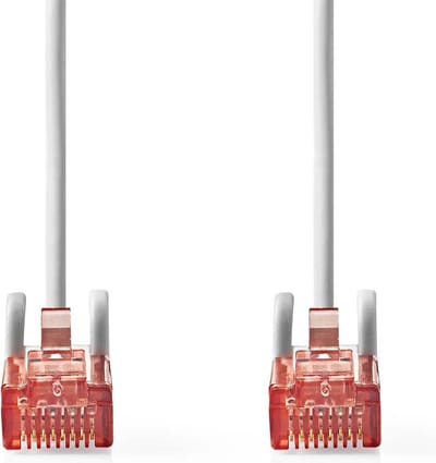 Nedis CAT6 Netwerkkabel - RJ45 Male - RJ45 Male - U/UTP - 0.25 m - Rond - PVC - Grijs - Label