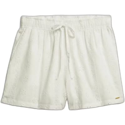 Superdry - Katoenen Broderie Strandshorts - Dames - Korte broeken