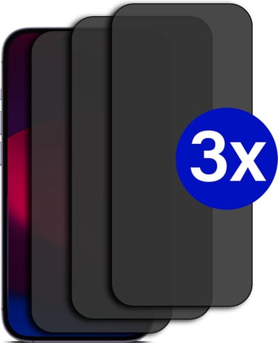 Triple Pack - Screenprotector geschikt voor iPhone 11 Pro - Privacy - Tempered Glass - Beschermglas - Glas - 3x Screenprotector - Privacy screenprotector