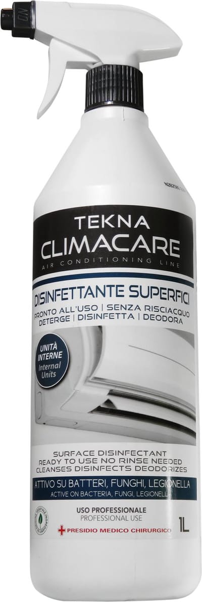 Germo TEKNA Climacare airco reiniger - 1000 ml - voor binnenunit - schuim en vloeibare spray - desinfecteer foam cleaner met verfrissende geur
