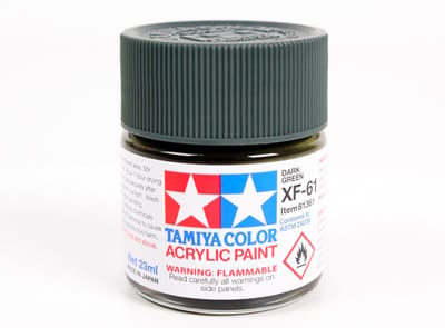 Tamiya Hobbyverf Acrylverf - XF-61 Dark Green - Matt - Acryl - 23ml Verf potje - 23 ml