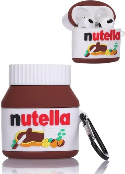 okido - Hoesje geschikt voor Airpods 4 - Nutella siliconen case voor Airpods - Case geschikt voor Apple AirPods 4 - Airpods hoes