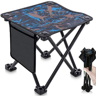 Dailygoods- Campingkruk Lichtgewicht - Opvouwbare Kruk - Draagbare Stoel - Campingkrukje - Stabiliteit 300 lbs - Inclusief Draagtas
