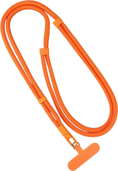 Crossbody Telefoonkoord / Lanyard – Geschikt voor iPhone 17 Pro Telefoonhoesje | Oranje Strap Accessoire | Nekkoord, Handsfree Telefoonhouder & Mobiele Telefoonriem
