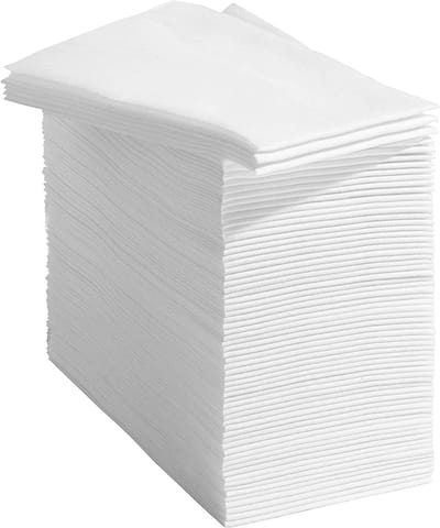 Famanu - Linnenlook Servetten – 50 stuks 30x43 cm – Herbruikbare Eco Servetten voor Diner en Bruiloft (Wit)