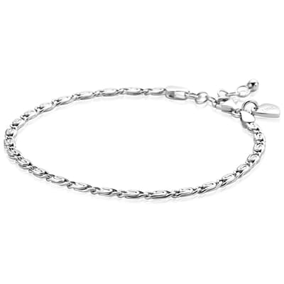 ZINZI zilveren scroll armband met dubbele krulschakel 3mm 17-20cm ZIA2712