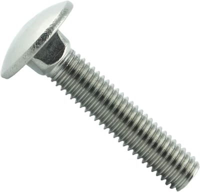 Platte bouten - Slotschroeven vierkante aanzet - Bevestigen metaal - Roestvrij staal A2 - M8 X 25 mm - Metaalkleur