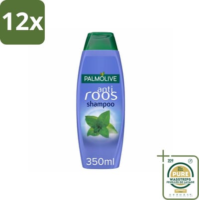 Palmolive Shampoo Anti-Roos 350 ml - Voordeelverpakking - 12 stuks - Roosvoorkomend shampoo - Gezonde hoofdhuid
