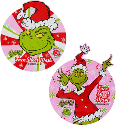 Kerst Gezichtsmaskers The Grinch - Set van 2 | 1x Gembergeur + 1x Vanillegeur | Kerst Winter Verzorging - Limited Edition 2025