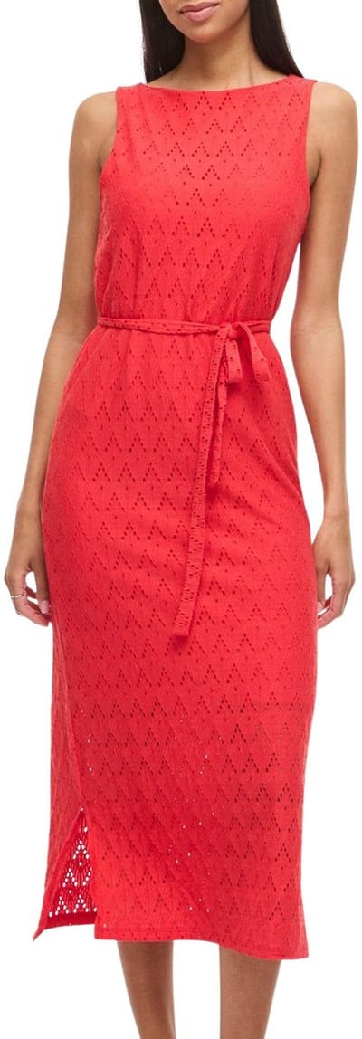 Vila Malina V-Neck Midi Jurk Dames
