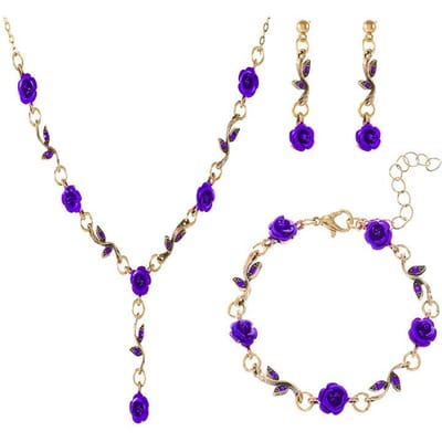 Ensemble Zircon pour Femmes 4 pièces, Bracelets Décontractés de Mode pour Dames de Luxe, Collier, Boucles d'oreilles, Ensemble Zircon, Adapté pour le Port Quotidien, Cadeau beige