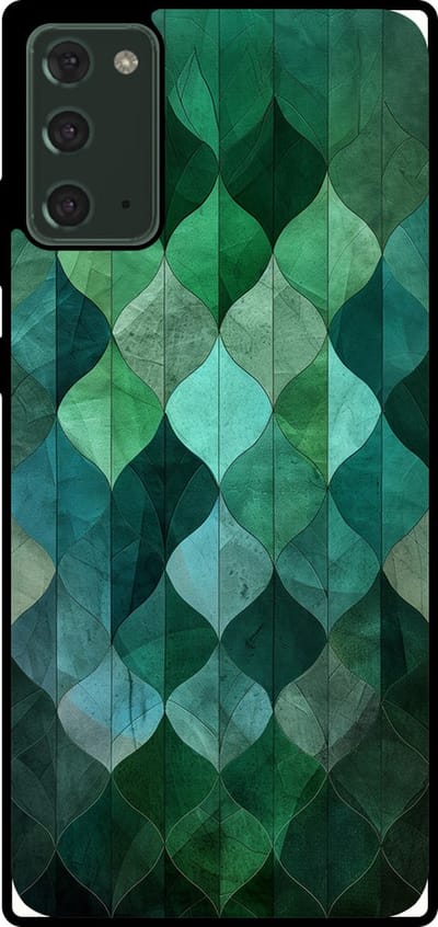 Smartphonica Telefoonhoesje Geschikt voor Samsung Galaxy Note 20 met groene bladeren opdruk - TPU backcover case green leaf design - Groen geschikt voor Samsung Galaxy Note 20