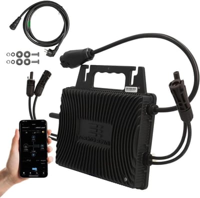 Micro-omvormer - Zonne-omvormer Balkon - Stroom Opwekken - IP67 Waterdicht - 800 Watt - Zwart