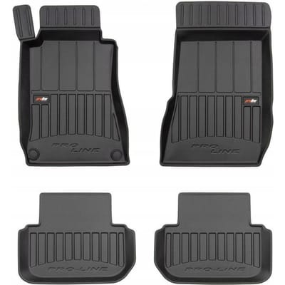 Frogum No.77 Automat / Vloermat - 3D Pasvorm - Geschikt voor Mercedes CLK II C209 2002-2009 - TPE Rubber - 4-delig - Hoge Rand 6cm - Zwart
