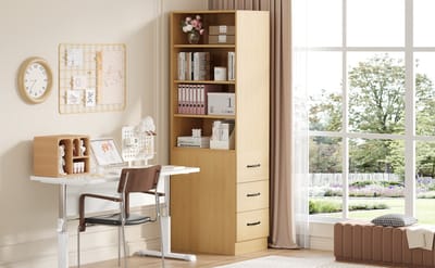 Smalle Boekenkast Met Zijlades - 180 Cm Hoog Met Verstelbare Planken - Slank Boekenrek Voor Kleine Ruimtes - Woonkamer Kantoor Hal