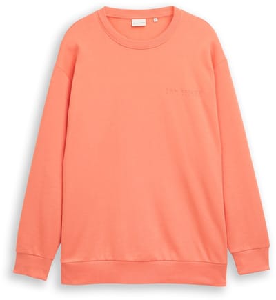 Tom Tailor - Plus Size - Sweatshirt met logo-print - Maat 4XL - Wild Coral