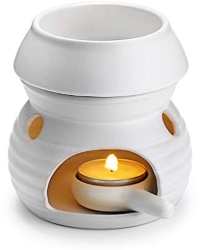 Keramische Wax Smeltbrander met Kaarslepel - Kalebas Model
