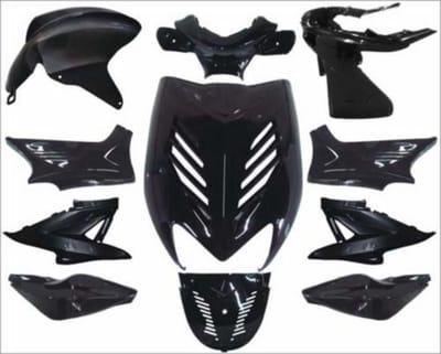 Kappenset Zwart Metalic (11 Delig) Yamaha Aerox T/m 2012 DMP