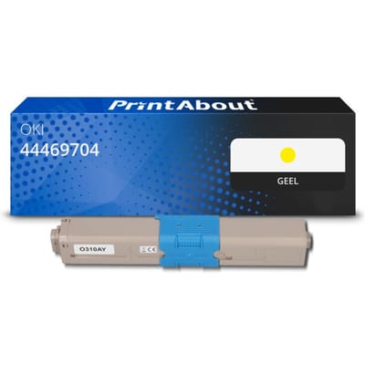 PrintAbout huismerk Toner 44469704 Geel Geschikt voor OKI